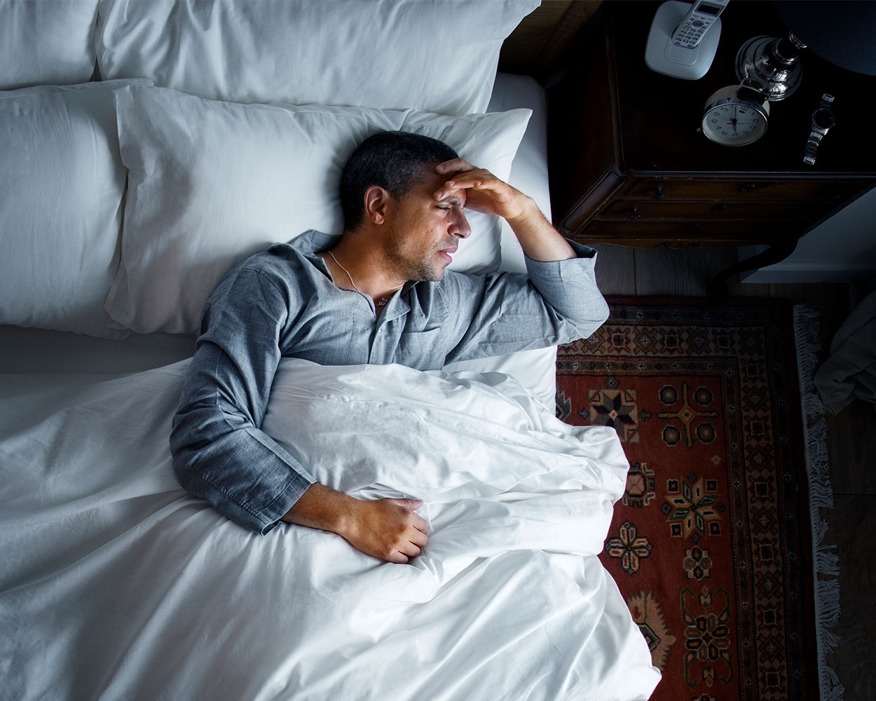 Person sleeping peacefully - tips for dealing with insomnia