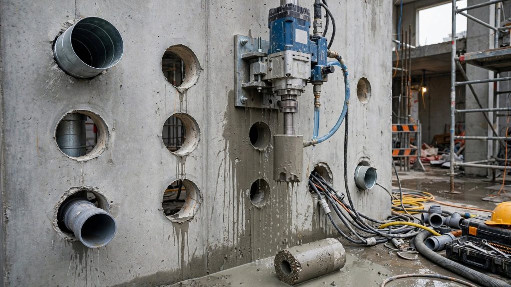 How Core Drilling Creates Precise Openings for Pipes, Cables, and Ventilation